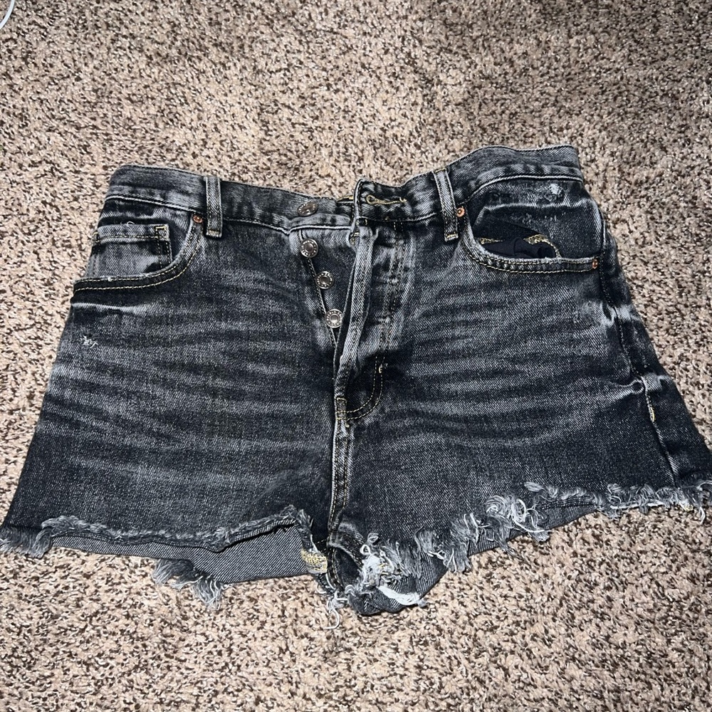 Vintage high rise Black Jean Shorts